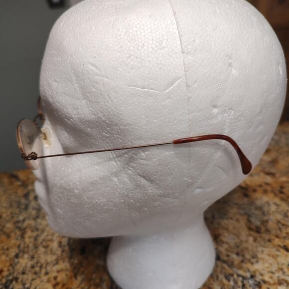 Vintage Tura 197 Eyeglasses Oval Bronze Frame 45-20-145 Made in Italy Unisex Ret - Picture 5 of 13